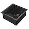 Whitehaus 16 Gauge Sgl Bowl Matte Textured Dual-Mount Sink Set, Matte Blk WHNPL1818-MBLK - alternate 1